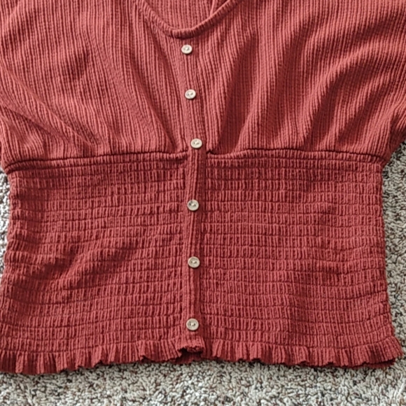 Burnt orange batwing shirt - Picture 3 of 4